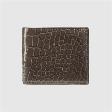 men Gucci wallets green crocodile